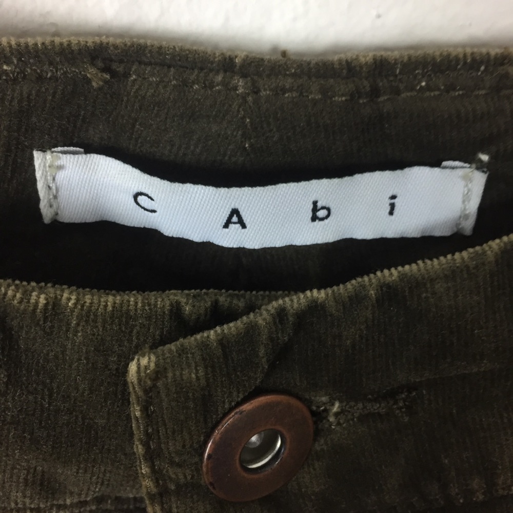 CABI Brown Olive Wide Leg Cropped Pants Size 6 - Picture 2 of 4